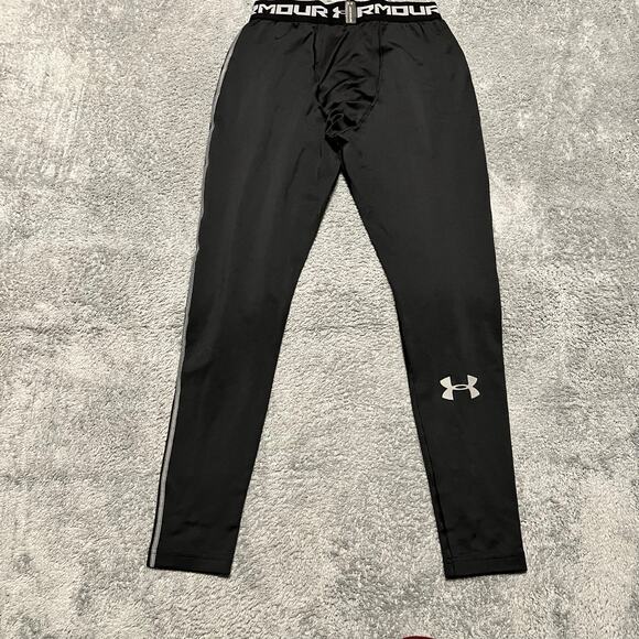 Under Armour Pants Mens XL Compression Legging Black Running Workout - Picture 3 of 9